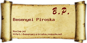 Besenyei Piroska névjegykártya